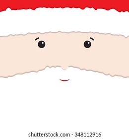 Santa Claus made of  paper. Vector illustration.