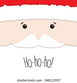 Santa Claus made of  paper. Vector illustration.