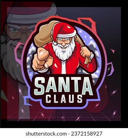 Santa Claus mascot. e sport logo design