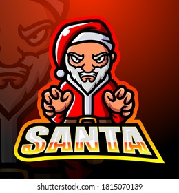 Santa claus mascot esport logo design