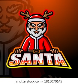 Santa claus mascot esport logo design