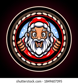 Santa claus mascot. esport logo design