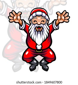 Santa claus mascot. esport logo design