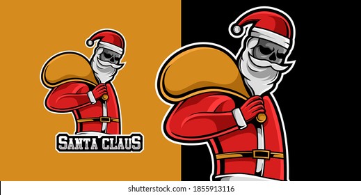 Santa Claus Mascot Logo Illustration