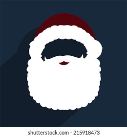 Santa Claus mask, add face, vector. Christmas and New Year concept