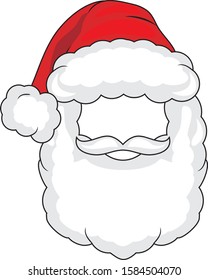 Santa Claus mask isolated on white. Vector