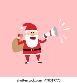 santa claus with megaphone