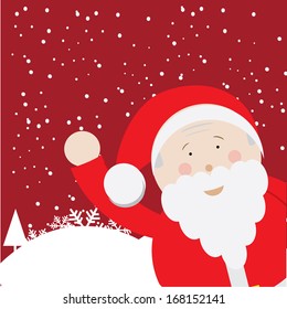 Santa claus with merry Christmas  background