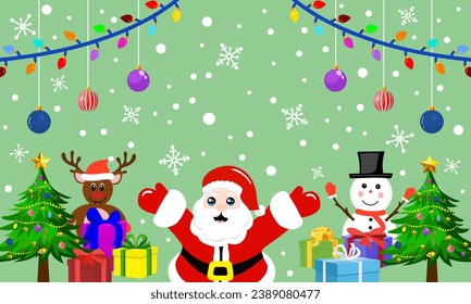 Santa Claus merry Christmas. Celebrate the festival of happiness.   

