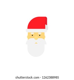 Santa Claus. Merry Christmas and Happy New Year. Vector icon illustration Flat design