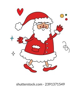 Santa Claus. Merry Christmas and Happy New year design