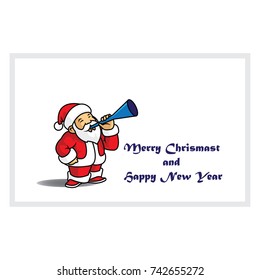 santa claus merry christmas and happy new year