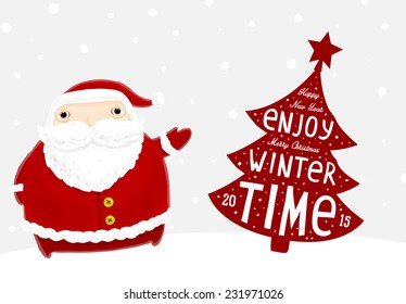 santa claus merry christmas label holiday stock vector royalty free