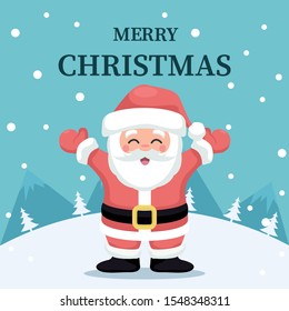 Santa claus and merry christmas vector design