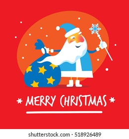 Santa Claus, Merry Christmas. Vector illustration