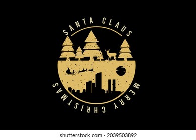 Santa claus merry christmas,t-shirt merchandise silhouette mockup typography [Converted]