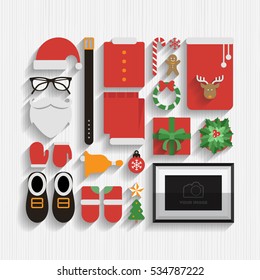 Santa Claus modern vector illustration concept 