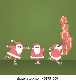 SANTA CLAUS IN MOTION.