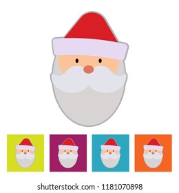 Santa Claus. New Year icon. Vector illustration
