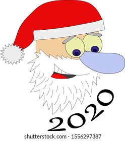 Santa Claus new year. Merry Christmas design.