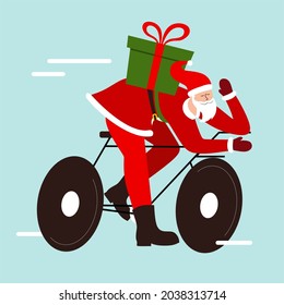 589 Cartoon santa claus bicycle Images, Stock Photos & Vectors ...