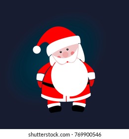 Santa Claus on a blue background. Isolated object.