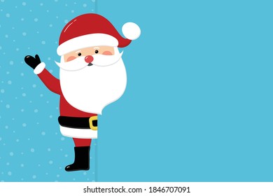 Papá Noel en el fondo vacío. Ornamento de Navidad. Vector