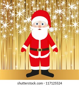 Santa Claus on a gold background