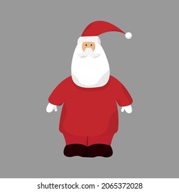 Santa Claus on a gray background. Christmas vector illustration