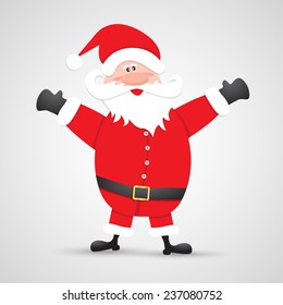 Santa claus on grey background