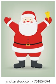 Santa claus on isolated background. Christmas illustration. Vector