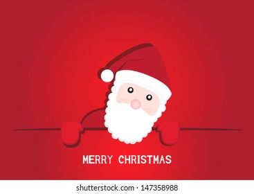 Santa Claus on red background