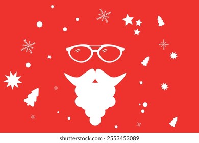 Santa Claus on a red background