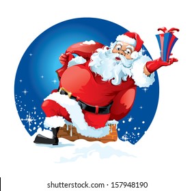 Santa Claus on the roof