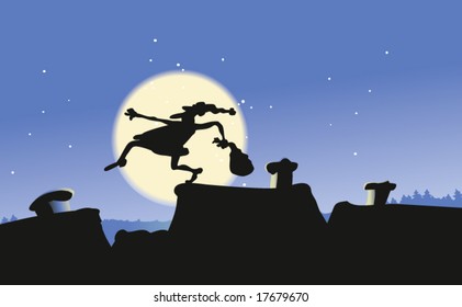 Santa claus on the roof