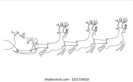 Santa Claus Sleigh Sketch Images Stock Photos Vectors