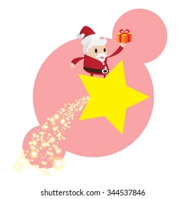 Santa Claus on the Star , Chistmas