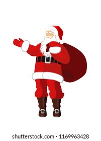Santa Claus on white background