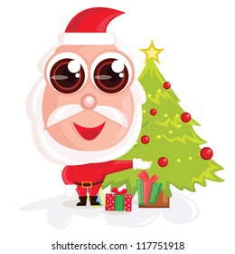Santa claus on white background. Vector illustration