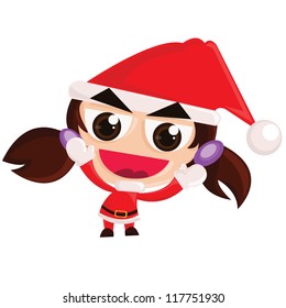 Santa claus on white background. Vector illustration