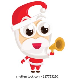Santa claus on white background. Vector illustration