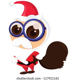 Santa claus on white background. Vector illustration