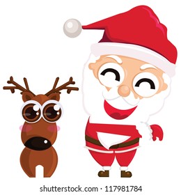 Santa claus on white background. Vector illustration