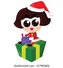 Santa claus on white background. Vector illustration