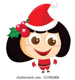 Santa claus on white background. Vector illustration