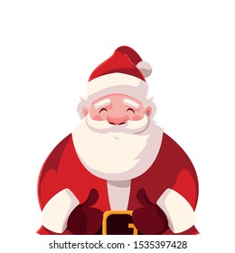 santa claus on white background vector illustration design