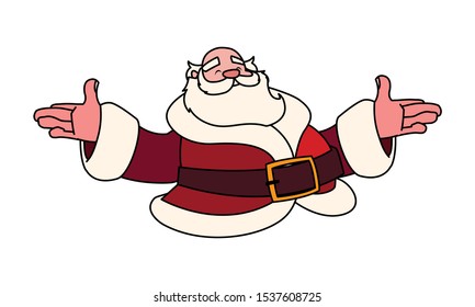 santa claus on white background vector illustration design