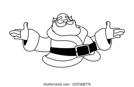 santa claus on white background vector illustration design