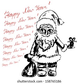 Santa Claus on a white background. Vector