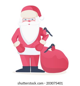 Santa Claus on white background